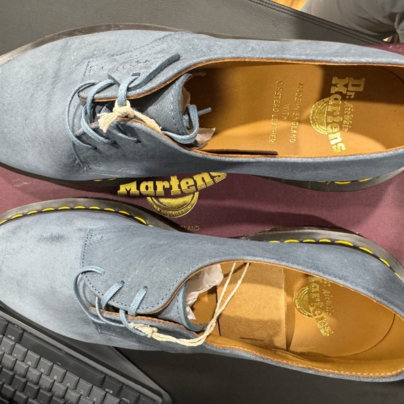 Dr. Martens 1461 Made in England Blue Nubuck shoes UK 10 - Picture 2 of 6